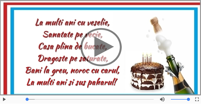 La multi ani si sus paharul!