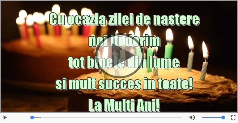 Cu ocazia zilei de nastere... La Multi Ani!