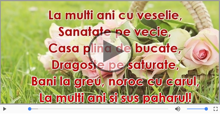 La multi ani si sus paharul!