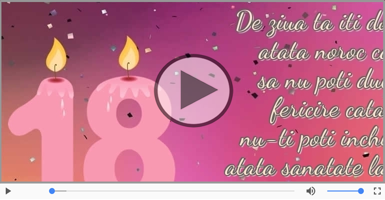 18 ani - De ziua ta iti doresc...