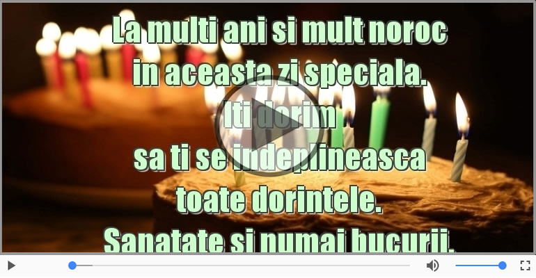 La multi ani si mult noroc