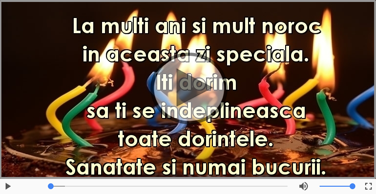 La multi ani si mult noroc