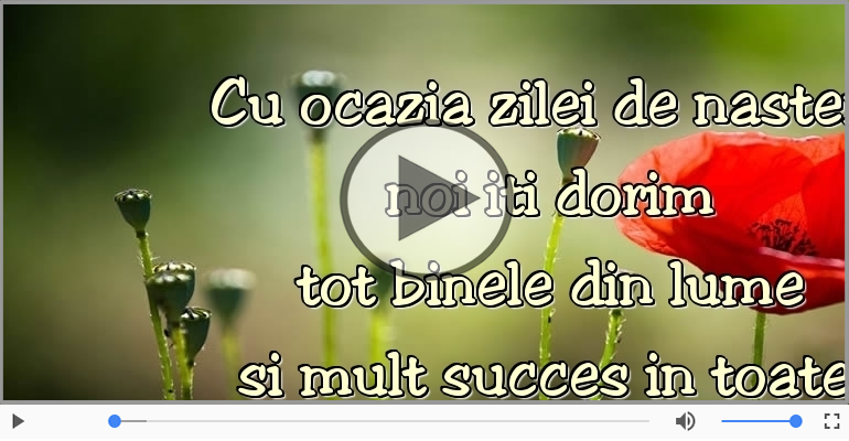 Cu ocazia zilei de nastere... La Multi Ani!