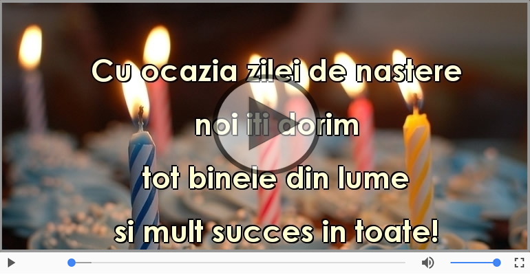 Cu ocazia zilei de nastere... La Multi Ani!