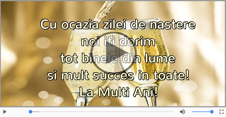 Cu ocazia zilei de nastere... La Multi Ani!