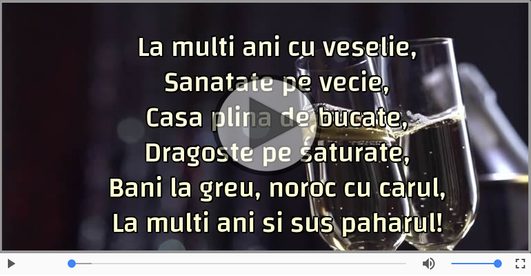 La multi ani si sus paharul!