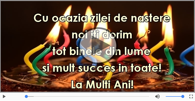 Cu ocazia zilei de nastere... La Multi Ani!