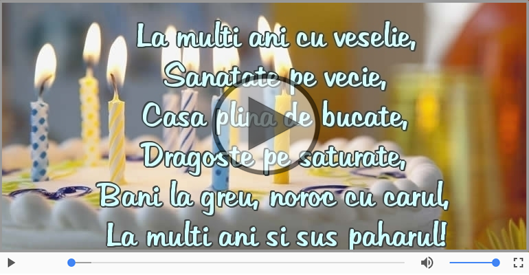 La multi ani si sus paharul!