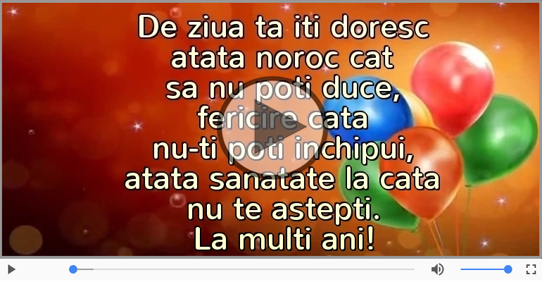 De ziua ta iti doresc...