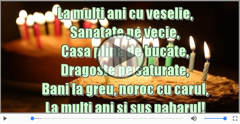 La multi ani si sus paharul!