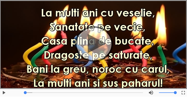 La multi ani si sus paharul!