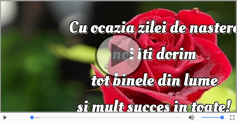 Cu ocazia zilei de nastere... La Multi Ani!