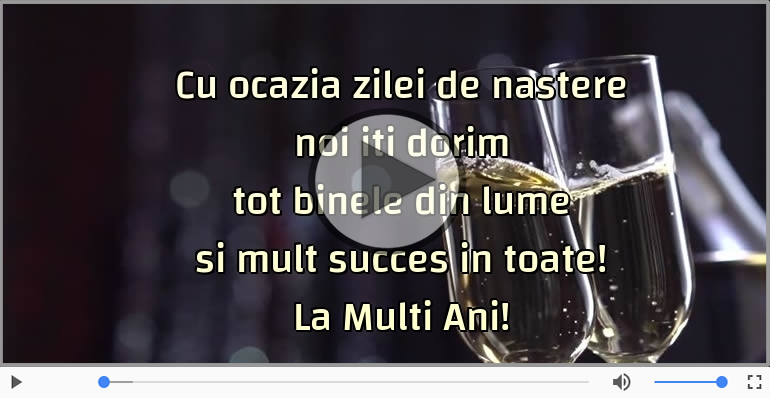 Cu ocazia zilei de nastere... La Multi Ani!