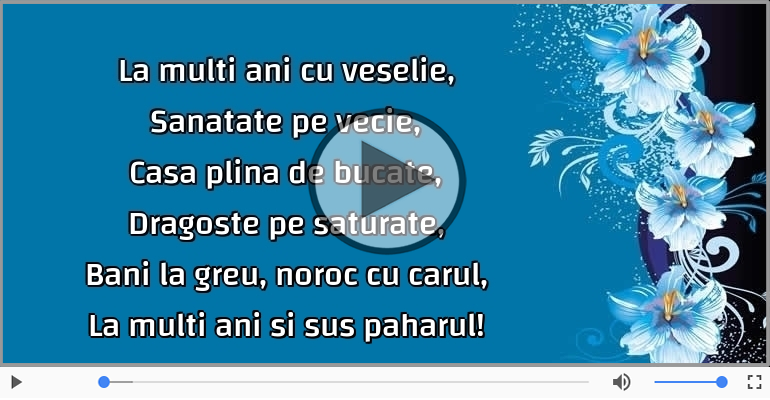 La multi ani si sus paharul!