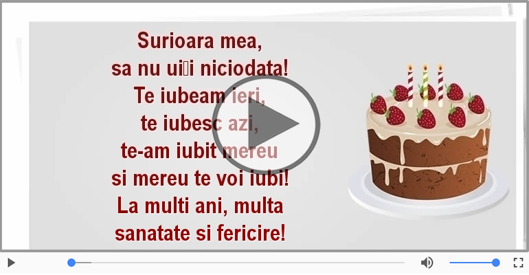 La multi ani, surioara mea!