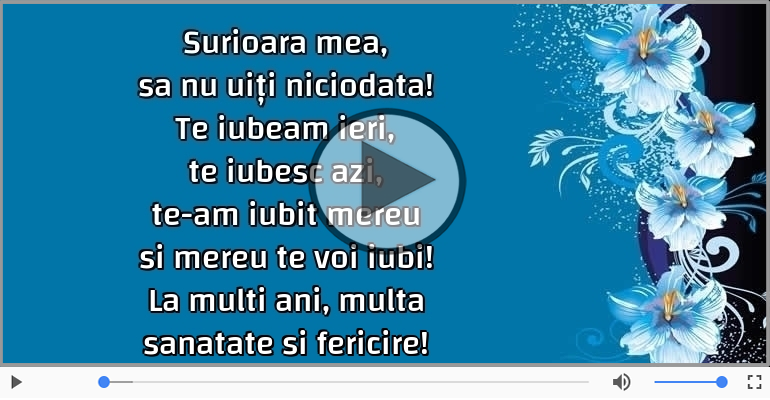 La multi ani, surioara mea!