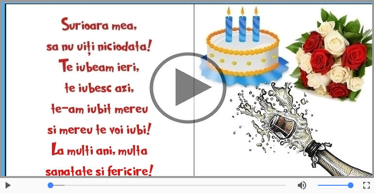 La multi ani, surioara mea!