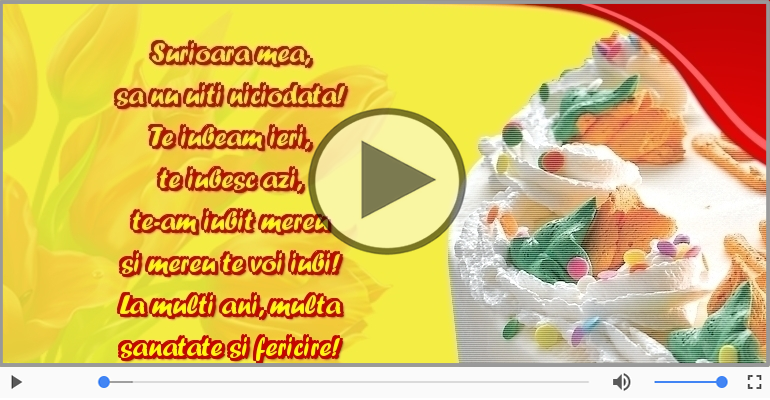 La multi ani, surioara mea!