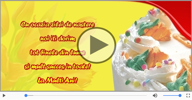 Cu ocazia zilei de nastere... La Multi Ani!