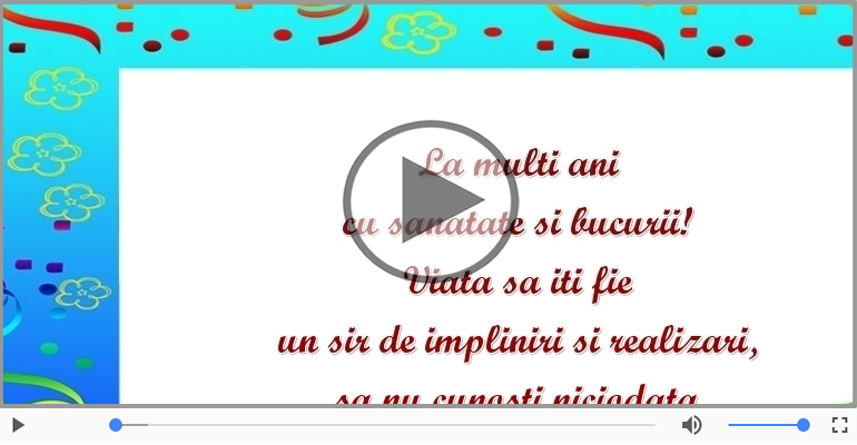 La multi ani cu sanatate si bucurii!