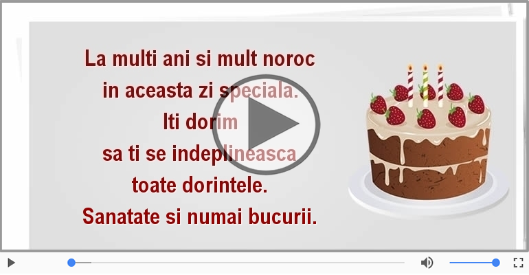 La multi ani si mult noroc