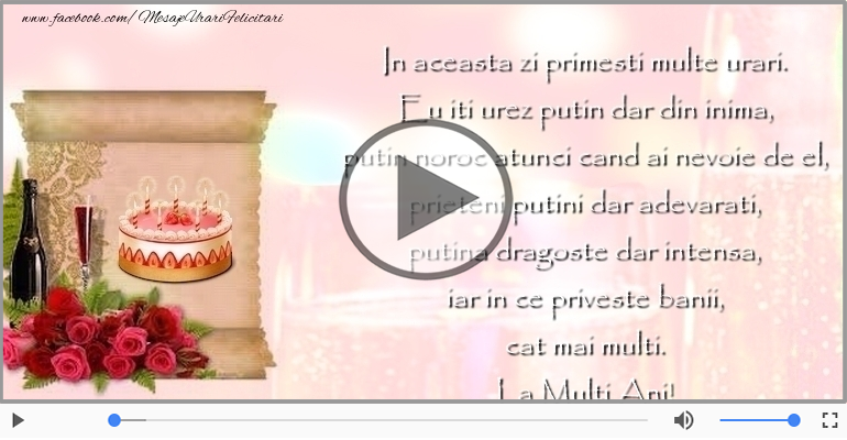 Eu iti urez putin dar din inima