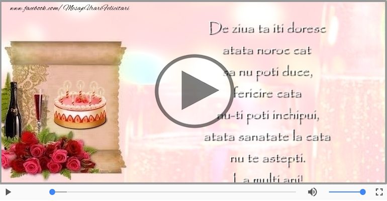 De ziua ta iti doresc...