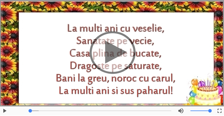 La multi ani si sus paharul!