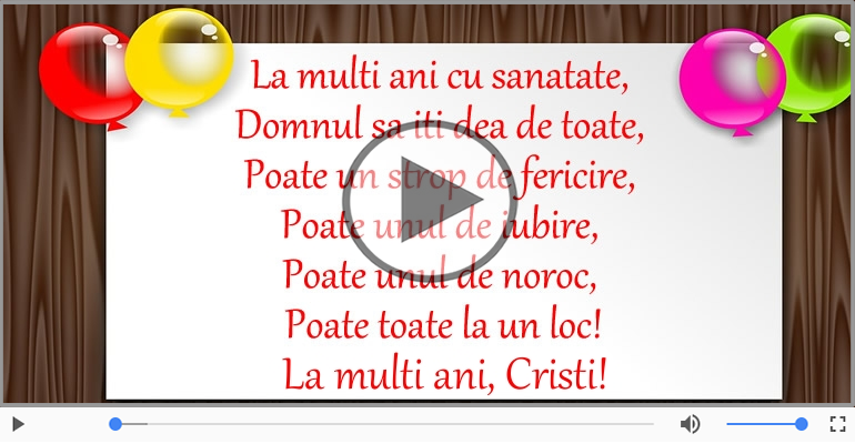 It's your birthday, Cristi! La multi ani!