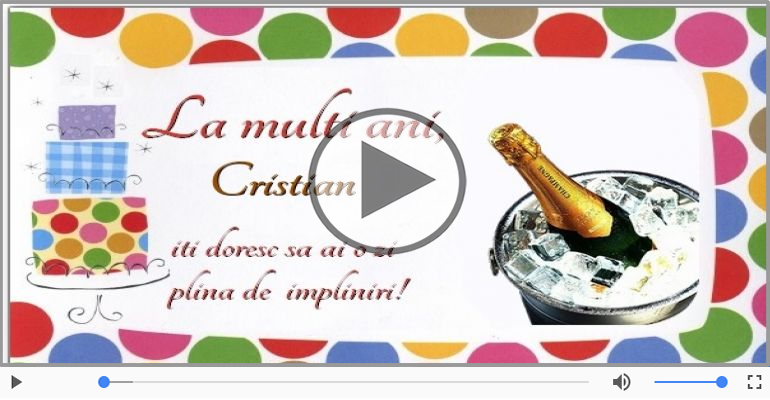Pentru Cristian: La multi ani fericiti e ceea ce-ti doresc!