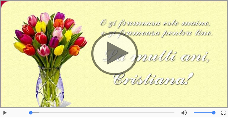 Felicitare muzicala - Happy Birthday Cristiana!