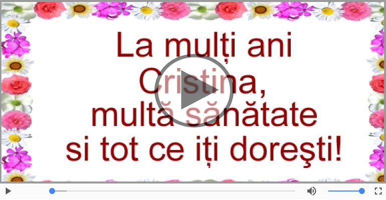 It's your birthday, Cristina! La multi ani!