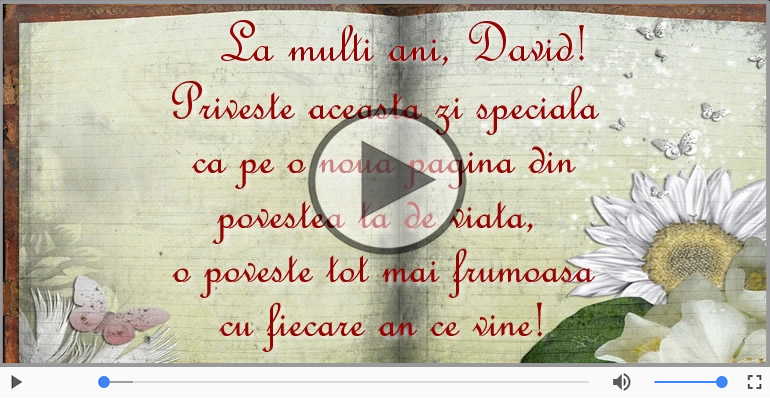 Felicitare muzicala - Happy Birthday David!