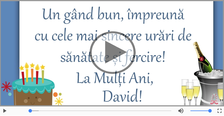 La multi ani, David!