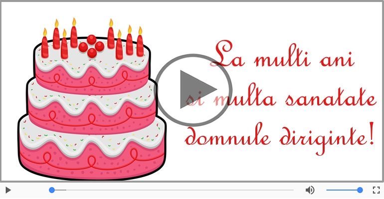 Happy Birthday to you, Domnule diriginte!