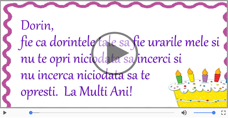 La multi ani, Dorin! Happy Birthday Dorin!