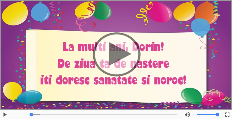 It's your birthday, Dorin! La multi ani!