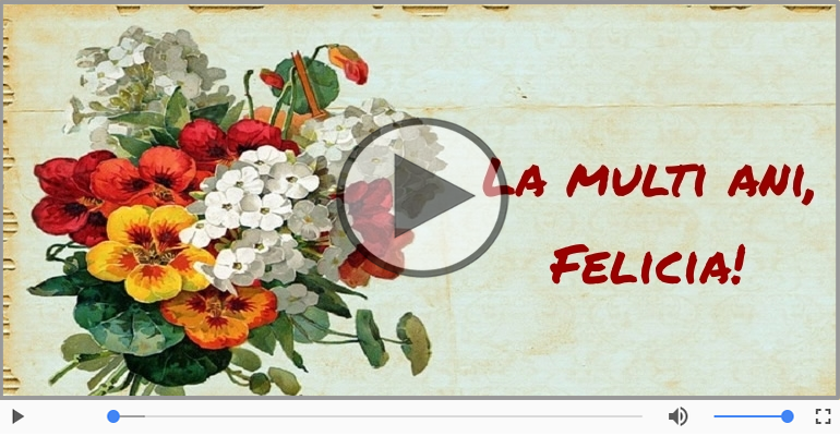 Cantec de la multi ani pentru Felicia!