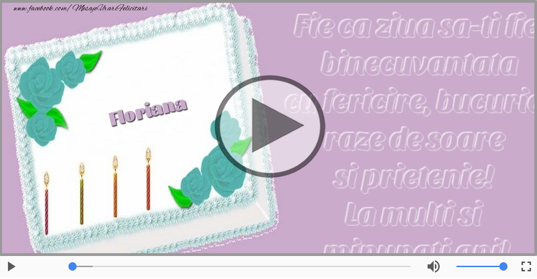 Felicitare muzicala - Happy Birthday Floriana!