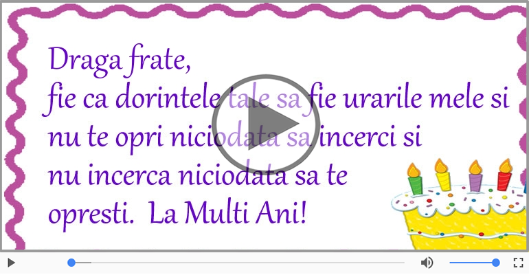 Happy Birthday to you, Fratele meu!