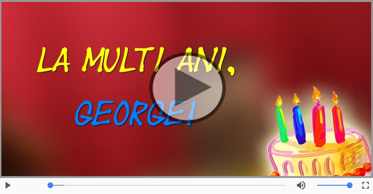 Happy Birthday to you, George!