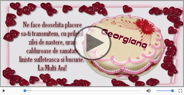 La multi ani cu sanatate, Georgiana!