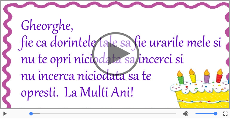 La multi ani, Gheorghe!