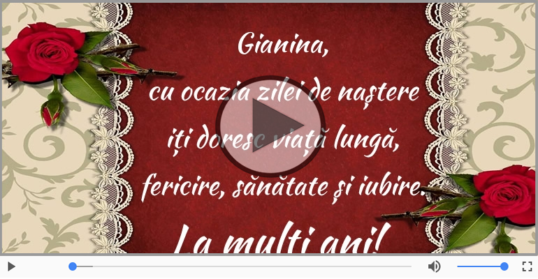La multi ani, Gianina!
