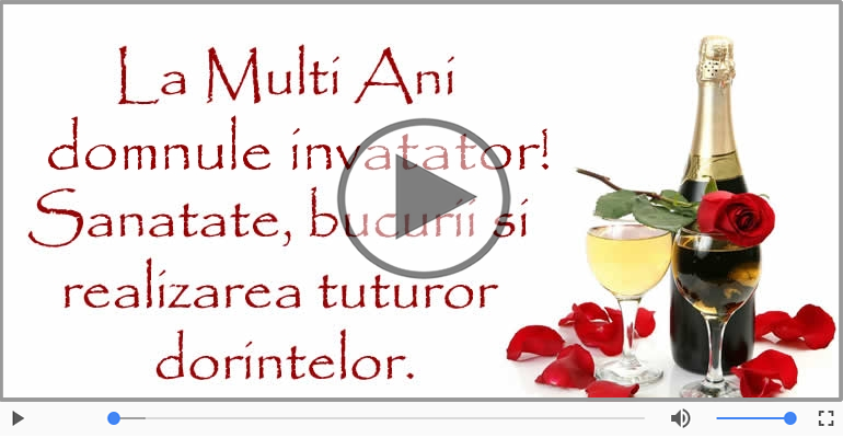 Felicitare muzicala - Happy Birthday Domnule invatator!