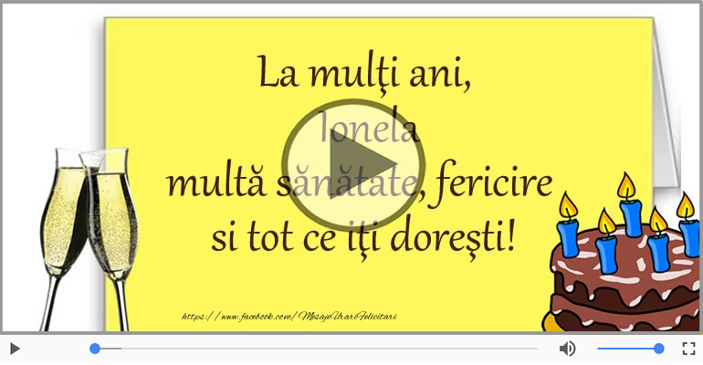 La multi ani cu sanatate, Ionela!
