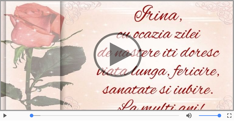 La multi ani, Irina!