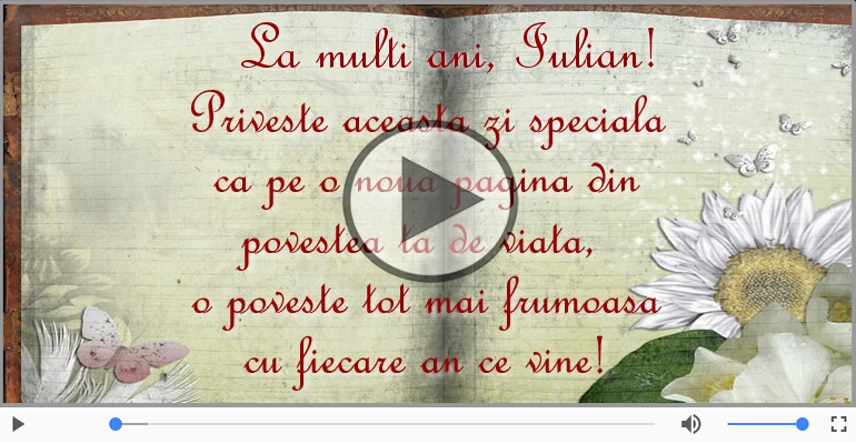 Felicitare muzicala - Happy Birthday Iulian!