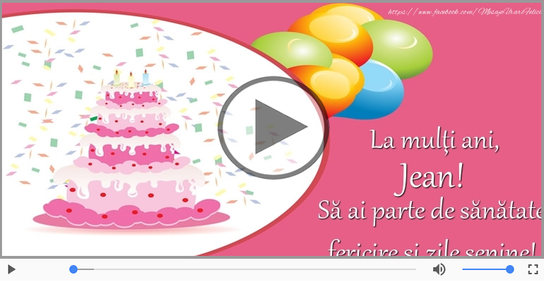 La multi ani, Jean! Happy Birthday Jean!