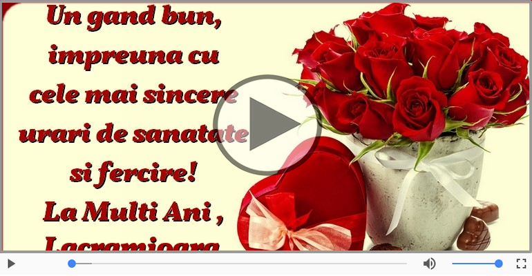 Cantec de la multi ani pentru Lacramioara!